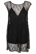 Guess Deep Black Hailey Lace Dress M