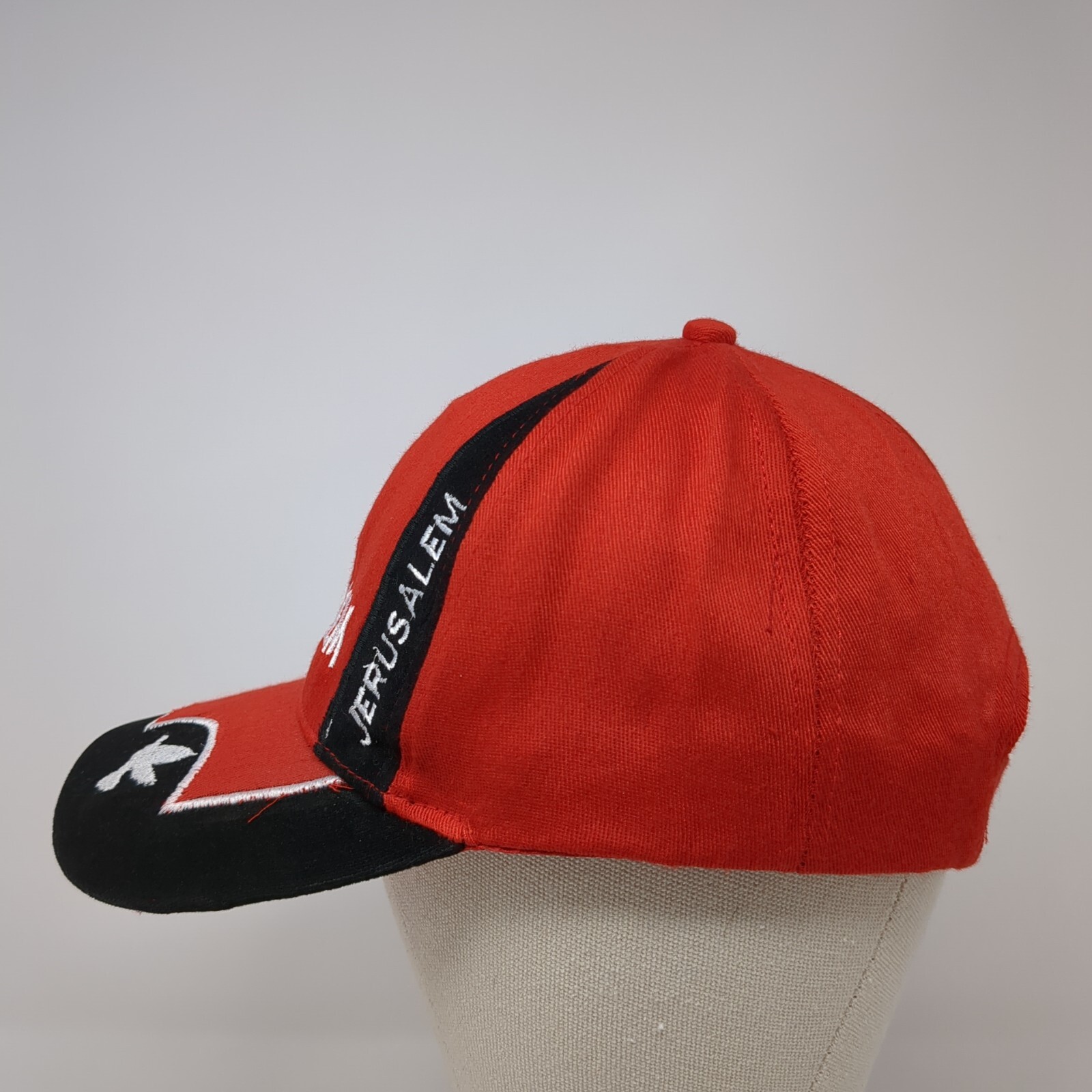 Jerusalem Strapback Hat Red One Size Adjustable E… - image 3