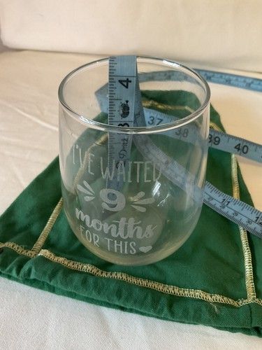 Crystal Wine Glass For Expecting Mothers Etched Funny Novelty Pregnant Gift - Picture 8 of 8