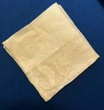 Vintage Antique Linen Handkerchiefs 11" Raised Tulips - NEW old C21C50 