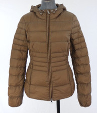 Liu Jo Puffer Jacket Brown Down Quilted Hooded Packable Bodywarmer It 40 Uk 8