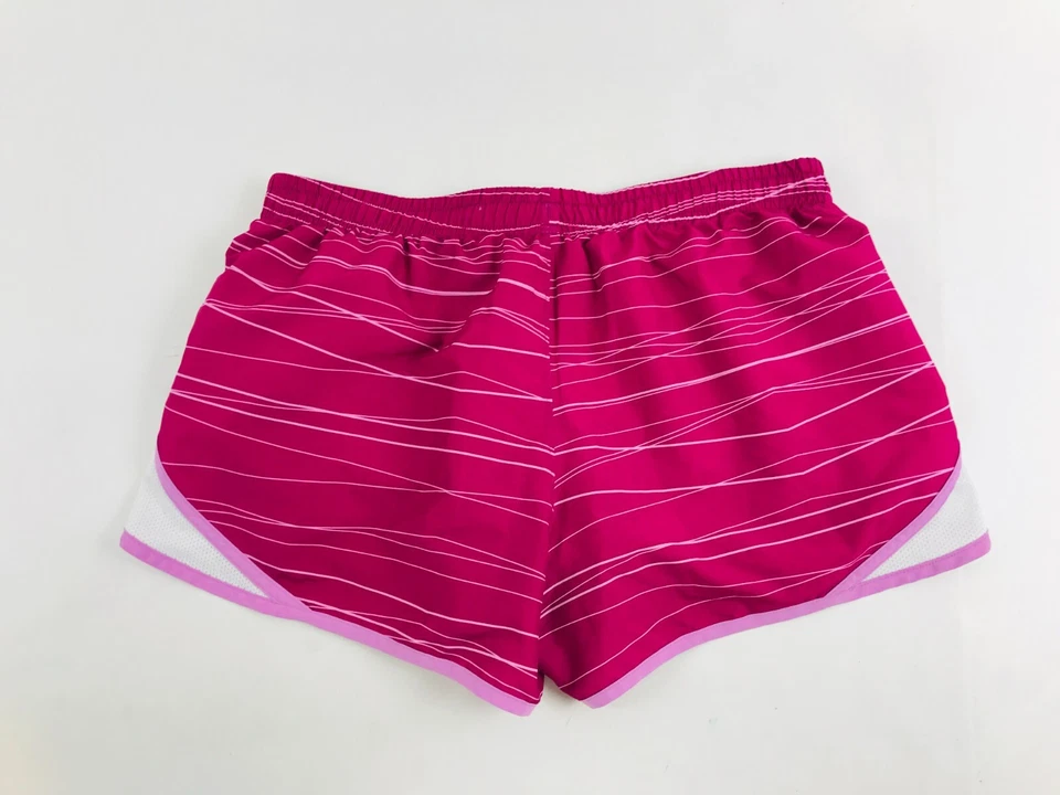 Under armour Heat Gear Shorts Women's Size Medium Fuchsian Pink Stripes Athletic - Image 2 of 4