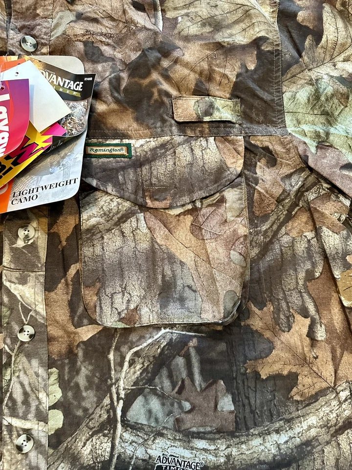 Vintage Remington Lightweight Camo Rem-Lit Advantage Timber Men’s Shirt Size L  - Image 3 of 4