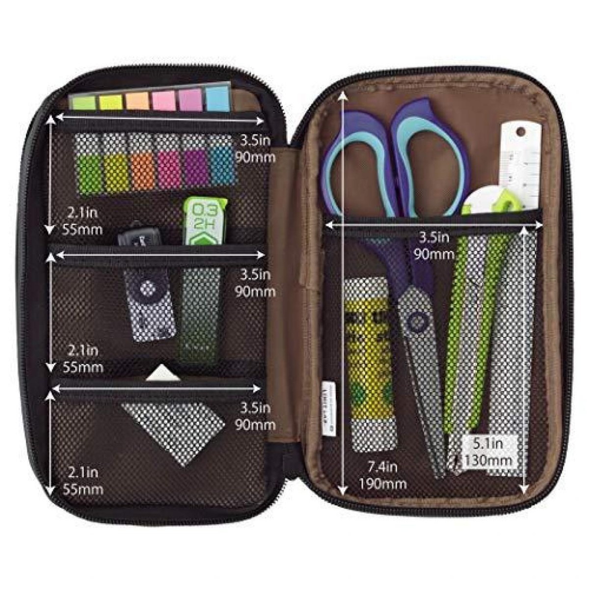 Lihit Lab pen case book type Triple A7556-24 black Japan New Lihit Lab pen case book type Triple A7556-24 black Japan New