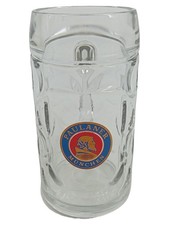 Paulaner Weizenbierglas 0,5L Glas Transparent Logo Strukturmuster 16cm