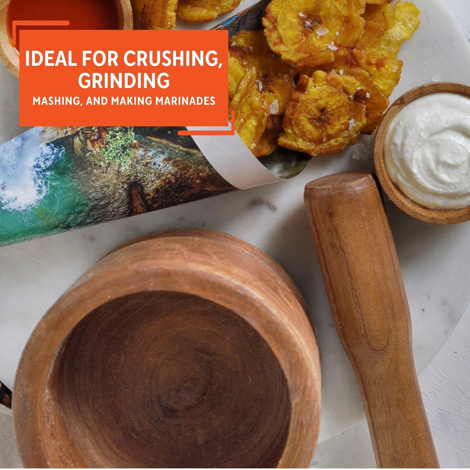 USA Small Wood Mortar & Pestle