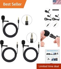 Affordable Hands-Free Lavalier Microphones for Smartphones Laptops - 3 Pack
