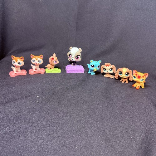 Lot mixte de figurines LPS Littlest Pet Shop certains chats McDonald’s chiens Hasbro LIRE - Photo 1/22