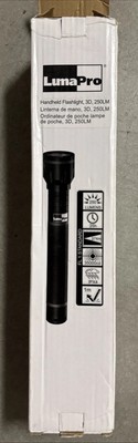 LumaPro Handheld Flashlight 49XX74, 250 Lumens, 25hr Run, 3 Outputs, No Battery
