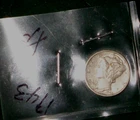 1943  SILVER MERCURY DIME - GRADES "EXTREMELY FINE"