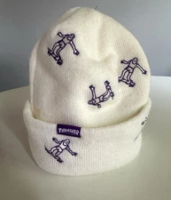 Thrasher Magazine Mark Gonzales GONZ LOGO Skateboard Beanie Cream/Purple