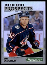 2019-20 Parkhurst Prominent Prospects Autographs Gold Emil Bemstrom Columbus