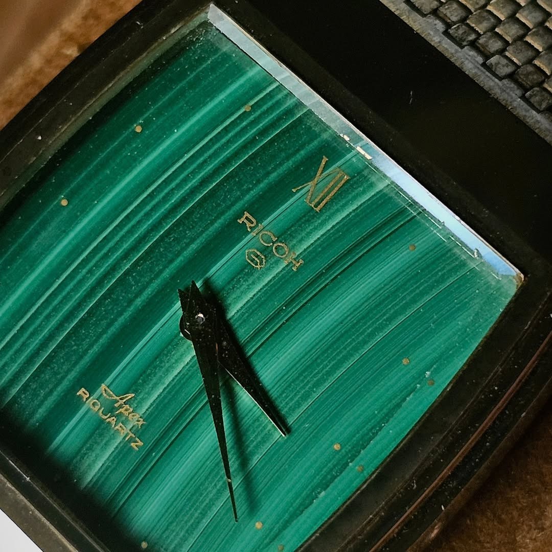 Rare RICOH Riquartz Apex Malachite Dial on Hard Alloy Case Watch