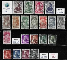 WC1_15559. PORTUGAL. Clean lot of 1944-1945 cplt. sets. Used