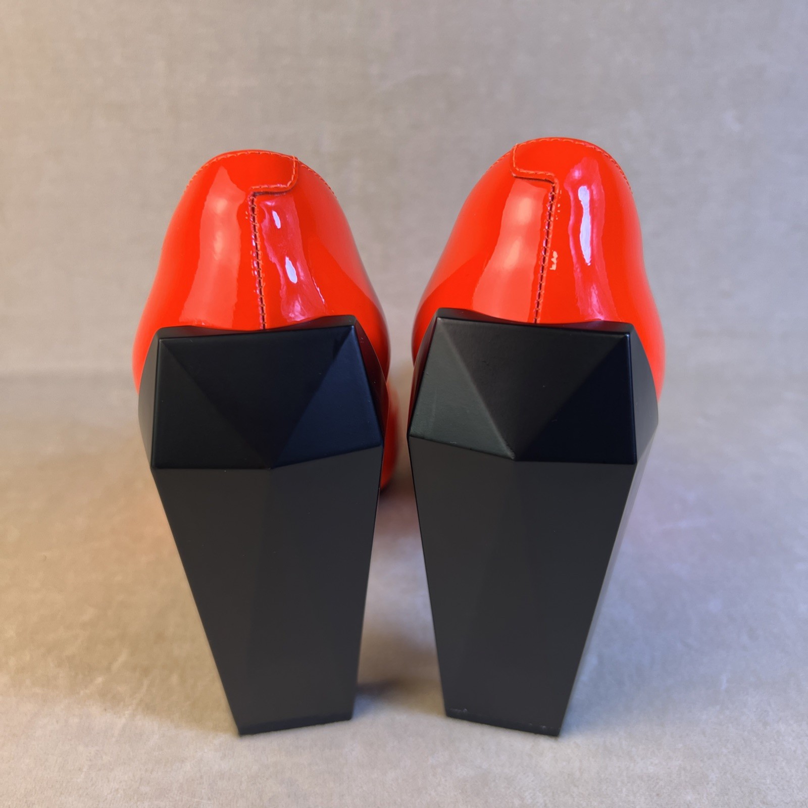 United Nude Gem Pump Hi Fluo Red Leather Pointed Toe Chic Lux Modern Preloved image 8