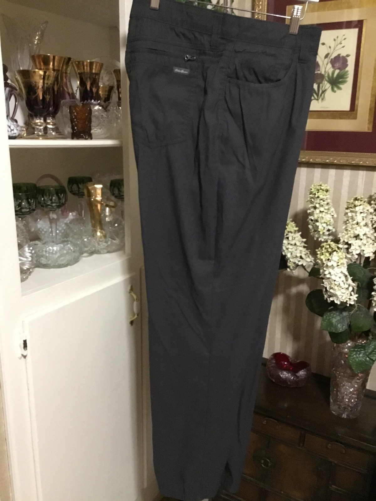 Pantalones para hombre guapos Eddie Bauer marrón oscuro repelentes al agua cámper senderismo sendero 38x32