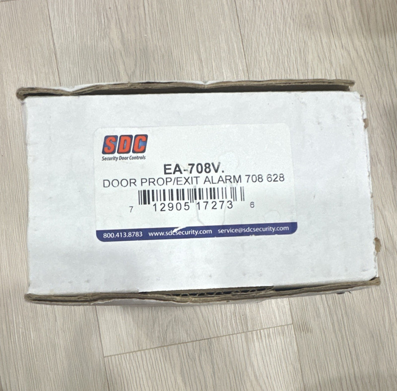 SDC Security Door Controls EA-708V Door Prop/Exit Alarm Silver Satin Commercial