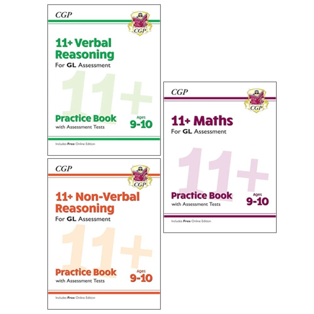 CGP 11+ GL Practice Book & Assessment Tests Ages 9-10 Collection 3 Books Set