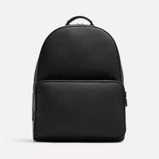 Black Solid Backpack with Adjustable Straps