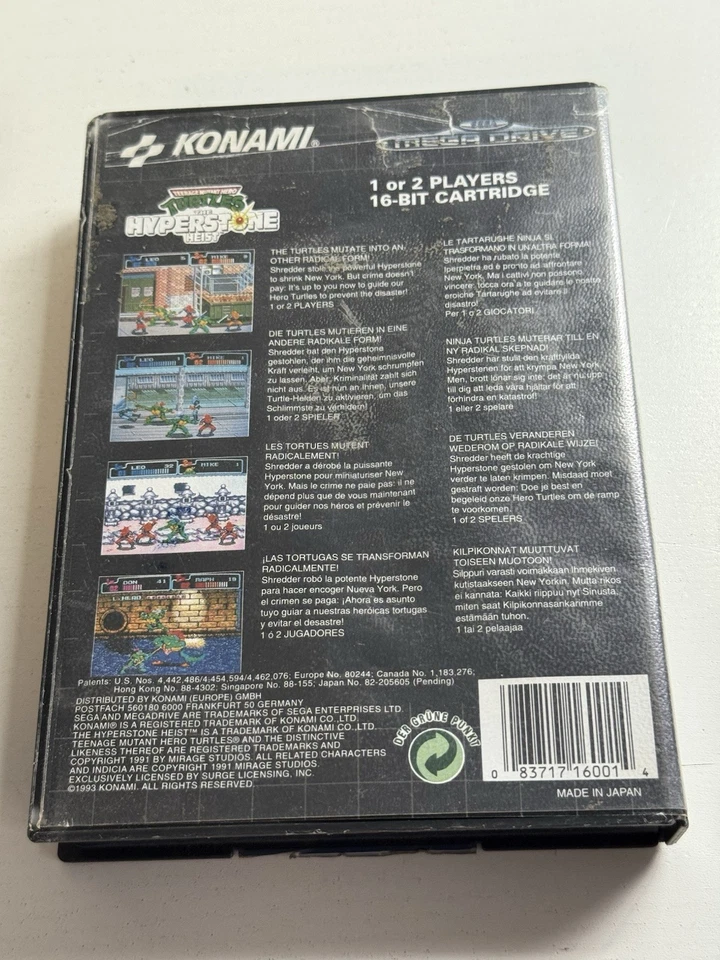 Turtles The Hyperstone Heist Sega Mega Drive Nur Die OVP Ohne Anleitung + Spiel - Bild 3 von 4