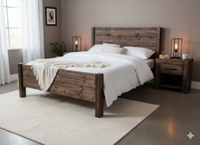 King Size Handmade Bed Ready Made Chunky Wooden Bed Frame