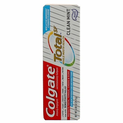 4 Pack Colgate Total Toothpaste Paste, Clean Mint, 0.88 oz