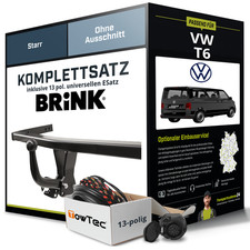 Für VW T6 Kasten,Bus Anhängerkupplung starr +eSatz 13pol uni 04.2015-09.2019 PKW