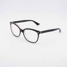 Gucci GG1816O 007 Black on Pink Crystal 54mm Eyeglasses New Authentic
