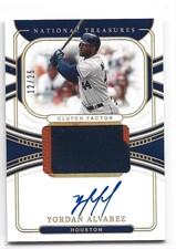 Yordan Alvarez Auto Patch 2022 Panini National Treasures Clutch Factor /25