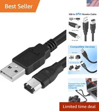 High-Speed Firewire to USB Adapter Cable - 6-Pin 1.8m Connection for Cameras