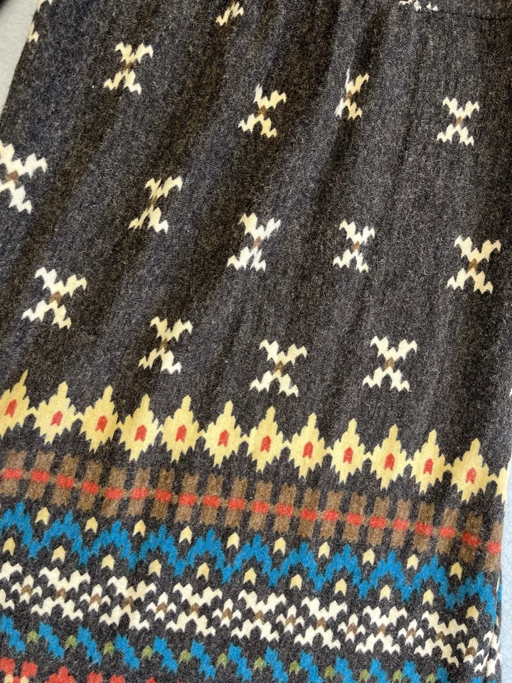 Vestido Hazel Anthropologie Talla Pequeña Marrón Cuello Cuadrado Manga Larga Mezcla Lana Foto 2 de 4