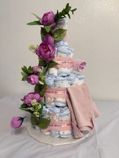 Custom Diaper 4 Layer Cake For Baby Shower, Gender Reveals, and Any Occasion