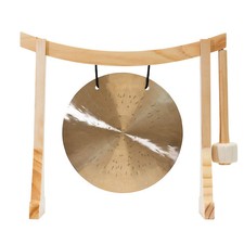 6" to 7" Gongs on Lifting Buddha Stand - Natural