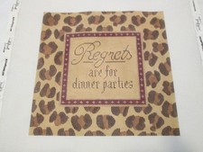 REGRETS ARE FOR DINNER PARTIES-LABORS OF LOVE-HANDPAINTED NEEDLEPOINT CANVAS