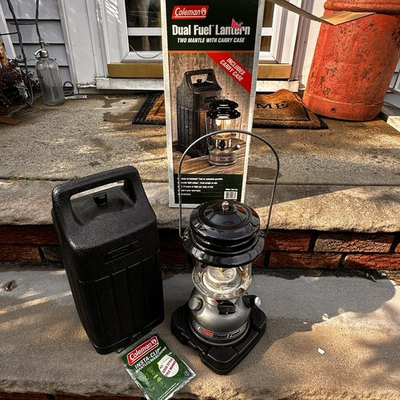 #ad COLEMAN Model 285 Dual Fuel GAS CAMPING LANTERN in Hard Case and BOX 90’s EUC $60.95