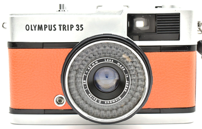 ▶️[ MINT W/Cap ] OLYMPUS TRIP 35 Orange Point & Shoot Film