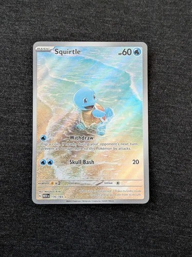 Pokémon TCG Squirtle SV 151 170/165 Illustration Rare Holo English 2023 10083012