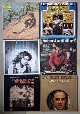 32 Schallplatten Pop Chanson französisch Vinyl LP musique française Frankreich 