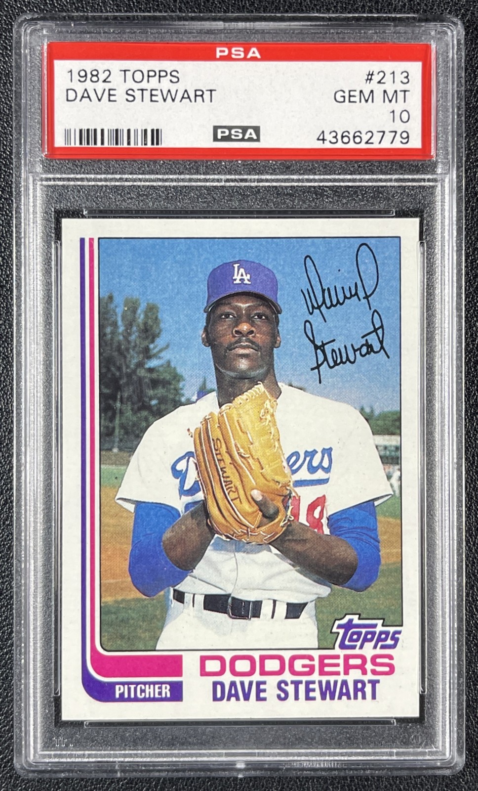 DAVE STEWART PSA 10 1982 TOPPS BASEBALL #213 ROOKIE RC DODGERS 2779