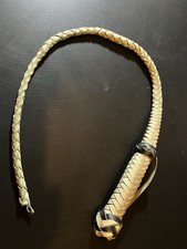 Vintage 25 Hand Braided Leather Whip South American Equestrian