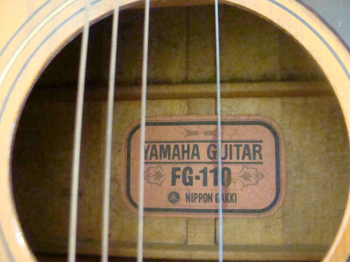 Acoustic Guitar Yamaha FG-110 Natural Red Label with Hard Case | eBay