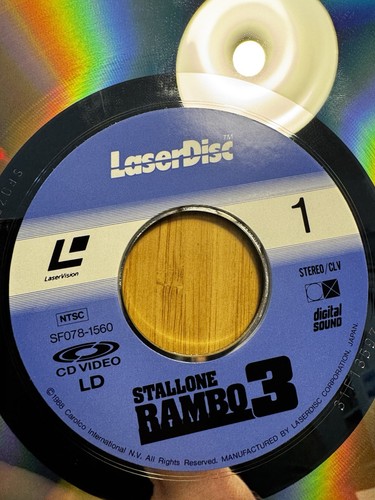 Rambo First Blood Part 3 Sylvester Stallone Laserdisc Obi Widescreen SF078-1560 - Bild 3 von 5