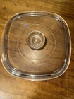 Vintage Pyrex A-9-C SQUARE Clear Glass Lid Corning Ware