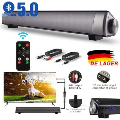 Soundbar Wireless Lautsprechersystem Subwoofer Bluetooth 3D Surround TV Heimkino