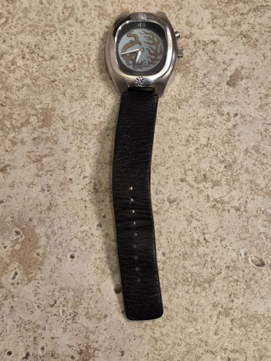 Analog & Digital Fossil Big Tic Silver Case Wristwatches for sale