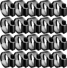 BOTTEN 20pcs Black Hose Clamp,1/2"-3/4" 13-19mm 304 Hose Clamps Stainless Ste...