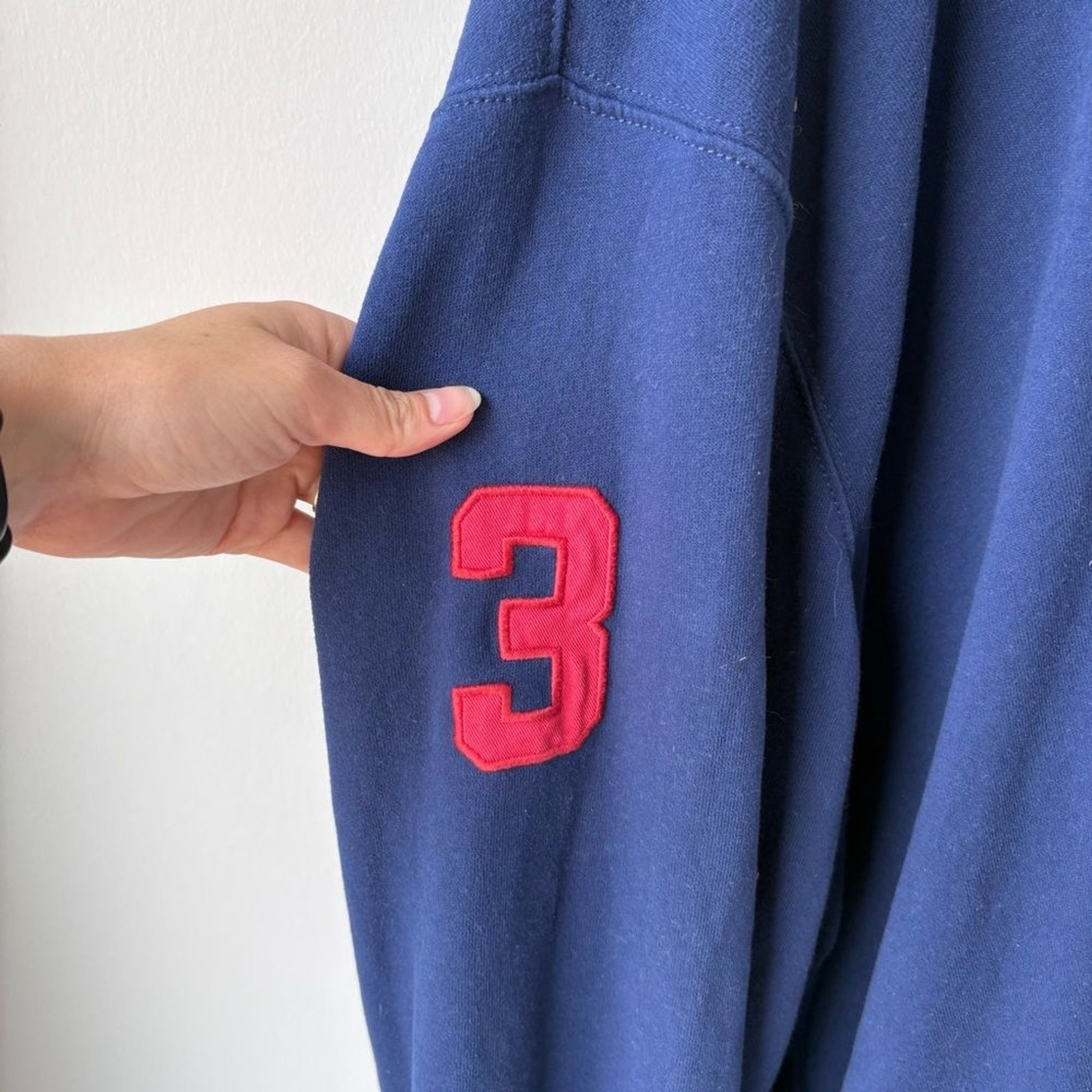 Polo Ralph Lauren Triple Pony Fleece Navy Felpa con Cappuccio Uomo 4XL Misto Cotone Poliestere