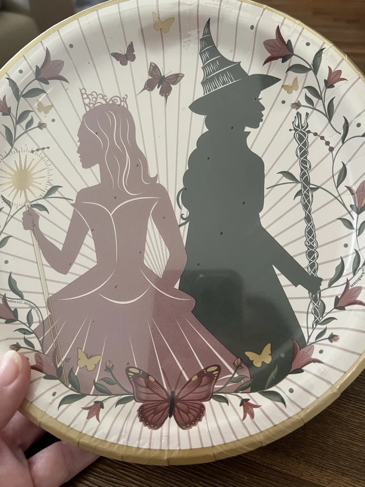 WICKED вечеринки расходные материалы комплект 24 тарелки и 32 салфетки день рождения Глинда Эльфаба новый! - Изображение 2 из 4