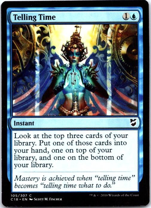 Telling Time 105 Common Commander 2018 Magic: The Gathering Near Mint