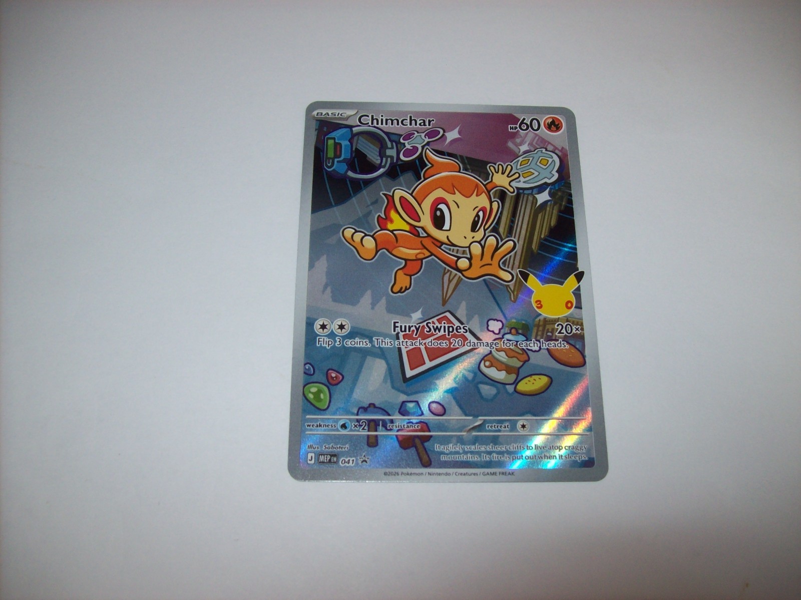 Pokemon Chimchar 041 Black Star Promo MEP TCG Partner Card NM Free Shipping